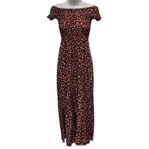 Lark + Grey Floral Smocked Top Maxi Dress